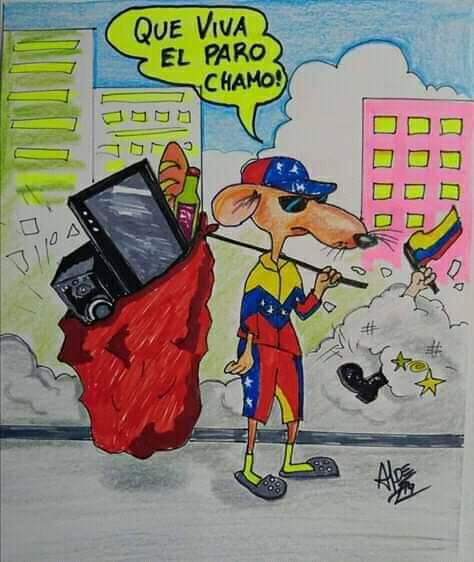 Political cartoon slandering Venezuelan migrant workers